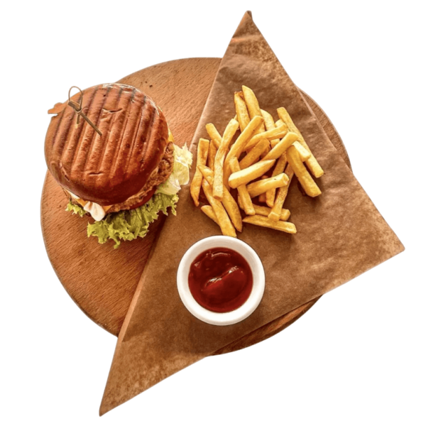 Гуцул бургер + картопля фрі