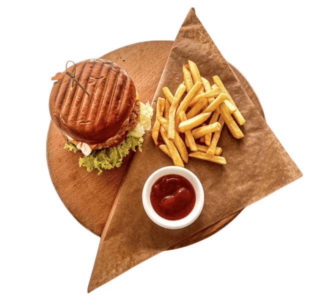 Гуцул бургер + картопля фрі