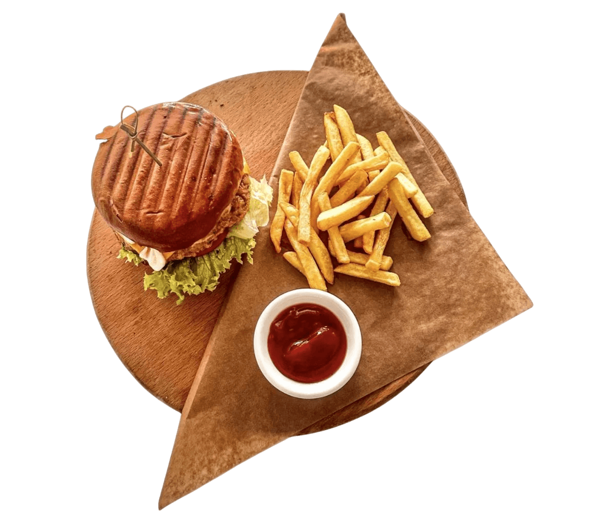 Гуцул бургер + картопля фрі