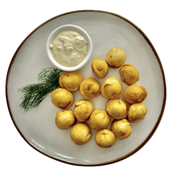 Пельмені фрі з соусом
