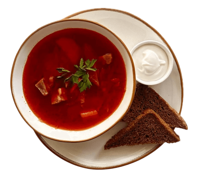 Смачний Борщ Український з доставкою по Буковель Поляниця Татарів